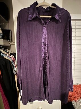 Women’s Purple Button-Up Shirt